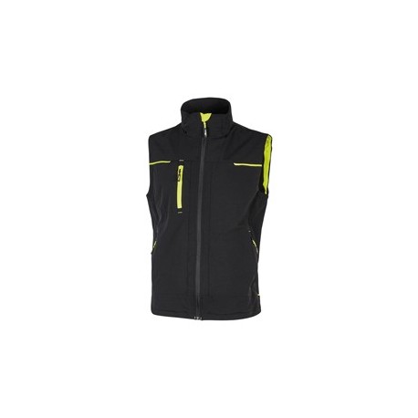 Gilet donna Saturn Lady nero-giallo Taglia L U-power