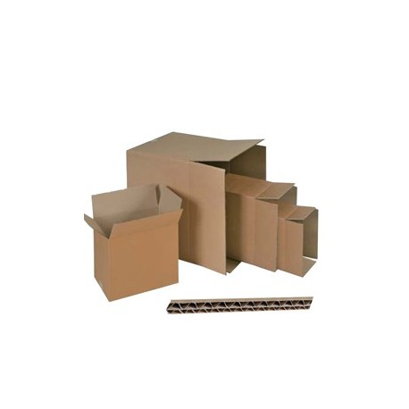 Scatola cartone per imballo avana onda doppia robusta 500x400x300mm