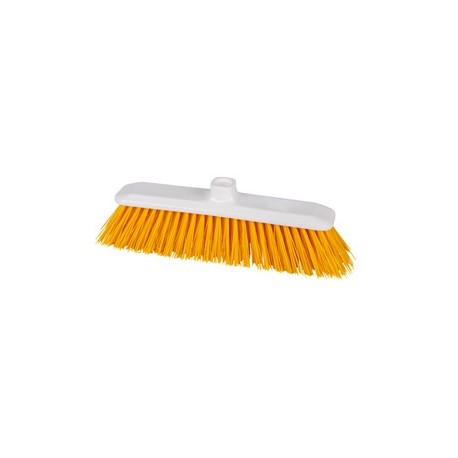 Scopa HACCP con setole rigide colore giallo
