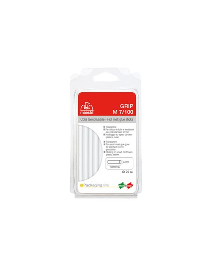 Colla termofusibile 10cm Ø7mm blister 70gr trasparente M7/100 Ro-Ma