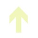 Freccia a punta fotoluminescente adesiva 132x189mm colore giallo