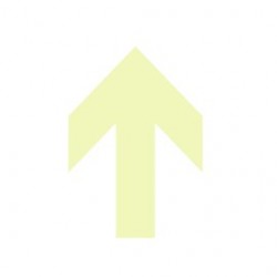 Freccia a punta fotoluminescente adesiva 132x189mm colore giallo