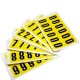 Numeri adesivi 0-9 38 x 21mm 12et/fg. nero/giallo Beaverswood