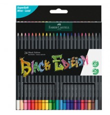 Astuccio 24 matite colorate triangolare Black Edition Faber-Castell