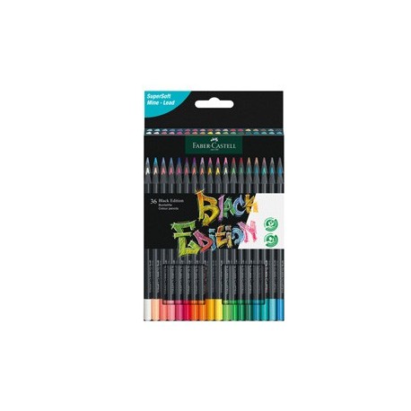 Astuccio 36 matite colorate triangolare Black Edition Faber-Castell