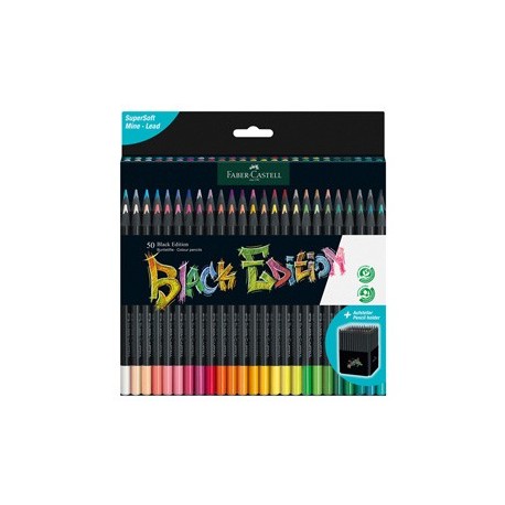 Astuccio 50 matite colorate triangolare Black Edition Faber-Castell