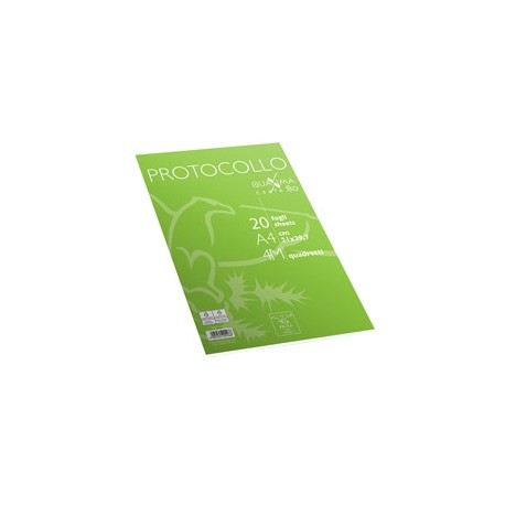 Fogli protocollo A4 4mm 20fg 80gr Pigna