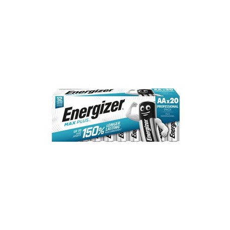 Blister da 20 Pile Alcaline Max Plus Stilo AA E91 DP20 60/120-Energizer
