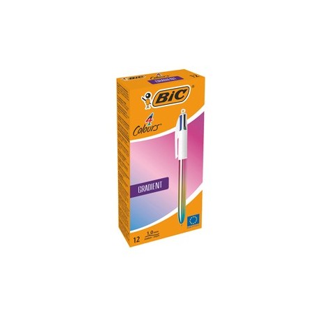 Scatola 12 penna sfera a scatto 4 Colori Gradient 1.0mm BIC®