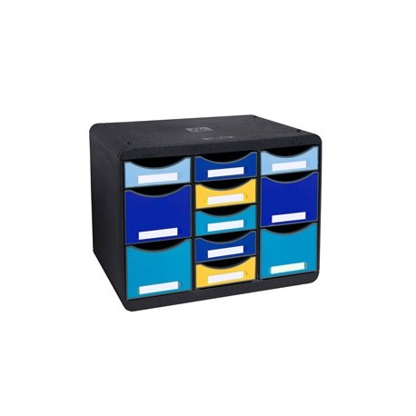 Cassettiera 11 cassetti STORE-BOX MULTI nero/multicolore Bee Blue Exacompta