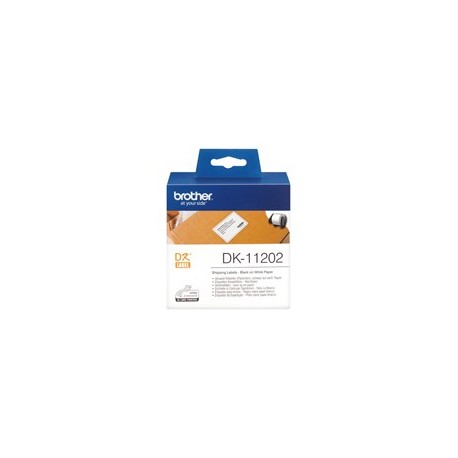 ROTOLO 300 ETICHETTE 62X100MM NERO/BIANCO IN CARTA