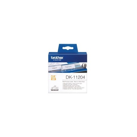 ROTOLO 400 ETICHETTE 17X54MM NERO/BIANCO IN CARTA