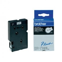 NASTRO BROTHER TC-201 12MM BIANCO/SCRITTA NERO