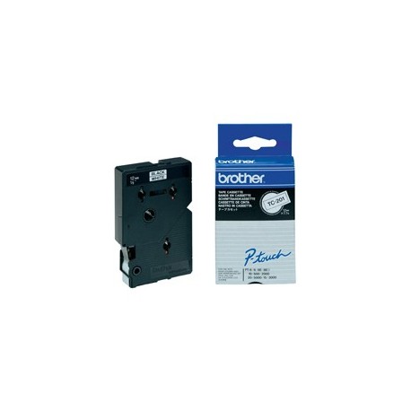 NASTRO BROTHER TC-201 12MM BIANCO/SCRITTA NERO