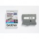 NASTRO SERIE TX DA 12mm -COLORE NASTRO NERO -COLORE SCRITTA BIANCO