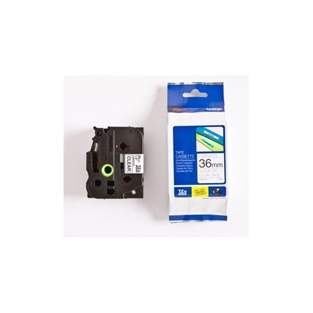 NASTRO BROTHER TZe161 36MMX8MT NERO/TRASPARENTE