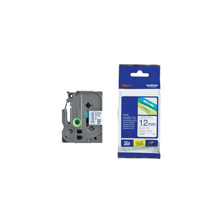 NASTRO BROTHER TZE-233 12MMx8MT BLU/BIANCO LAMINATO
