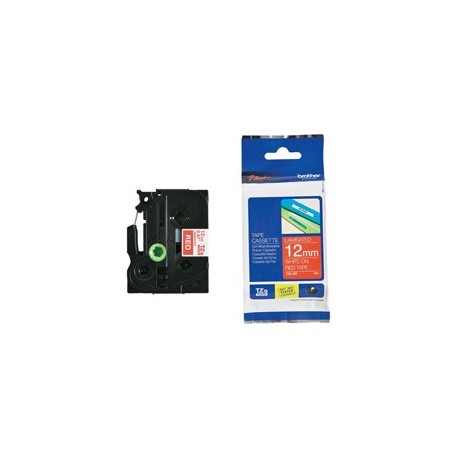 NASTRO BROTHER TZ-e435 12MMx8MT BIANCO/ROSSO