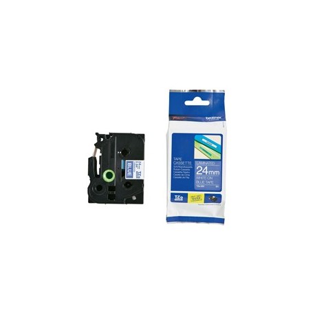 NASTRO BROTHER TZE-555 24MMx8MT LAMINATO BIANCO SU BLU