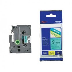 NASTRO LAMINATO BROTHER TZE-721 9MMx8MT NERO/VERDE