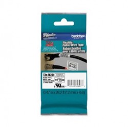 NASTRO LAM. FLESSIBILE TZE-FX231 12MMx8MT NERO/BIANCO