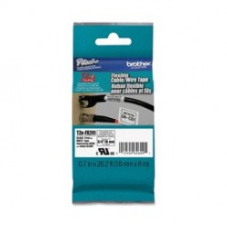 NASTRO LAM. FLESSIBILE TZE-FX241 18MMx8MT NERO/BIANCO