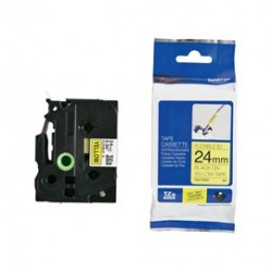 NASTRO LAM. FLESSIBILE TZE-FX651 24MMx8MT NERO/GIALLO