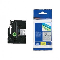 NASTRO METALLIZZATO OPACO TZE-M931 12MMx8MT NERO/ARGENTO OPACO