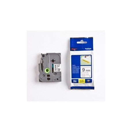 NASTRO BROTHER TZe-S221 9MMx8MT NERO/BIANCO ADESIVO RESISTENTE