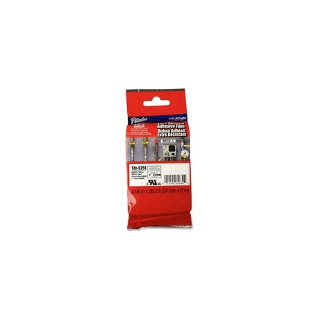 NASTRO LAM.CON ADESIVO RESIST.TZE-S251 24MMx8MT NERO/BIANCO