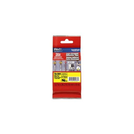 NASTRO BROTHER TZ-eS641 18MMx8MT NERO/GIALLO ADESIVO RESISTENTE