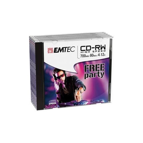 CD-RW EMTEC RW 80MIN/700MB 4-12x JEWEL CASE (kit 5pz)