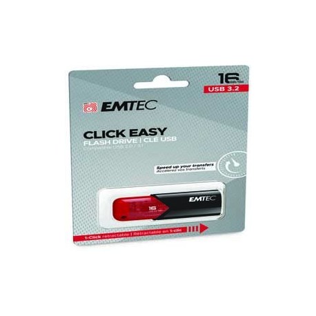 Emtec Memoria USB B110 USB3.2 Clickeasy 16GB rossa
