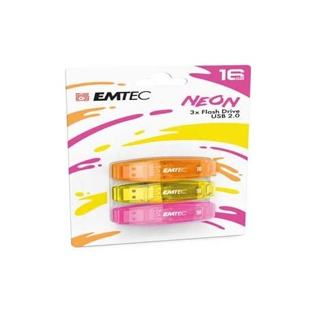 MEMORIA USB2.0 C410 16GB 3PZ NEON