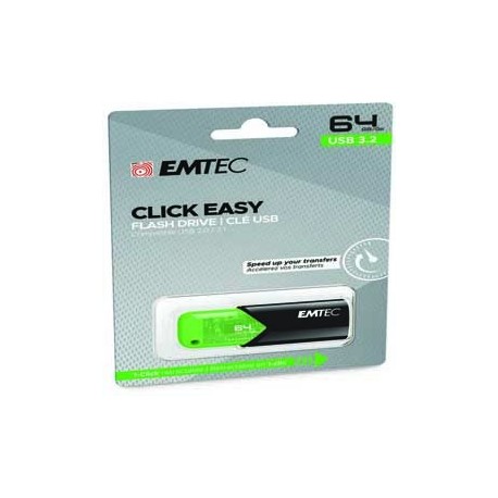 Emtec Memoria USB B110 USB3.2 Clickeasy 64GB verde