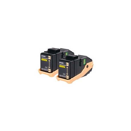 TONER CARTRIDGE ACUBRITE GIALLO (S050602), IN CONFEZIONE DOPPIA
