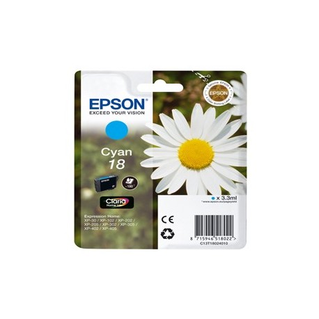 CARTUCCIA CIANO EPSON CLARIA HOMESERIE 18/MARGHERITA IN CONF. BLISTER RS