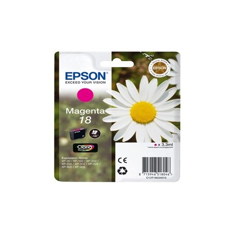 CARTUCCIA MAGENTA EPSON CLARIA HOME SERIE 18/MARGHERITA IN CONF. BLISTER RS