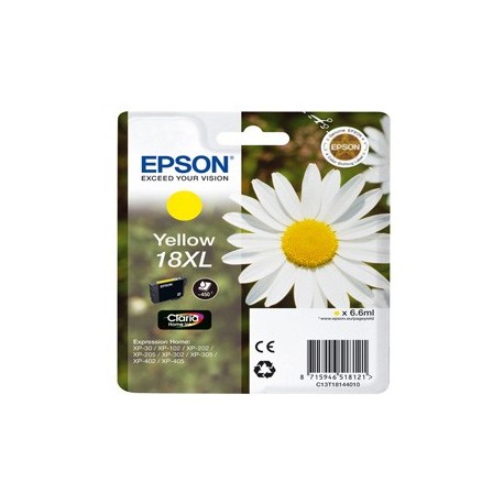 CARTUCCIA GIALLO EPSON CLARIA HOME SERIE 18XL/MARGHERITA IN CONFEZIONE BLISTER R