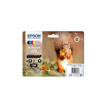 CONF. 6 CARTUCCE INK MULTIPACK 1 PER COLORE 378 SCOIATTOLO