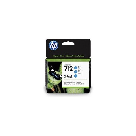 Confezione da 3 cartucce HP di inchiostro ciano DesignJet HP 712 da 29 ml