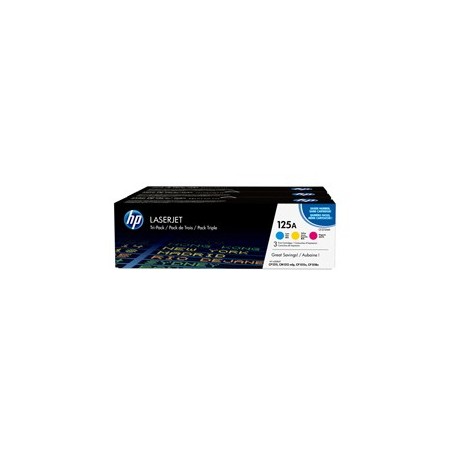 SCATOLA MULTIPACK 3 TONER COLORI CIANO/MAG/GIALLO HP LASERJET NR.125A