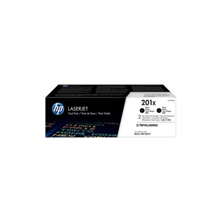 CONFEZIONE DA 2 CARTUCCE TONER NERO ALTA CAPACITA' HP201X