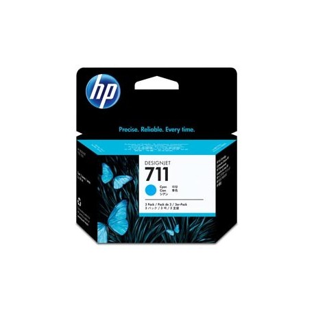 SCATOLA 3 CARTUCCE D'INCHIOSTRO HP 711DA 29 ML CIANO