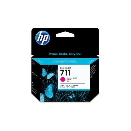 SCATOLA 3 CARTUCCE D'INCHIOSTRO HP 711DA 29 ML MAGENTA