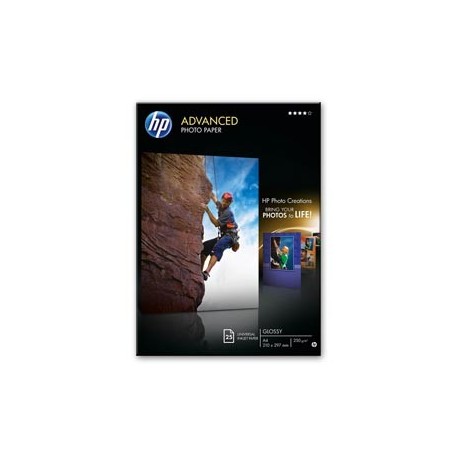 RISMA 25 FG CARTA FOTOGRAFICA HP ADVANCED PHOTO PAPER LUCIDA A4