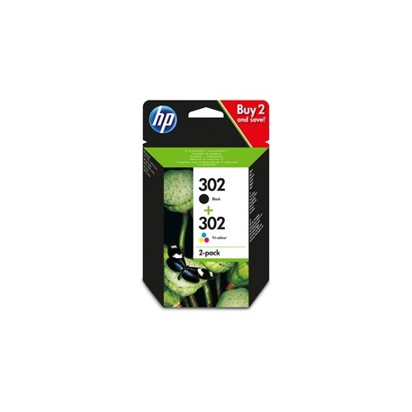 CARTUCCIA D'INCHIOSTRO CONF. DA 2 CARTICCE NERO/TRICOMIA HP 302