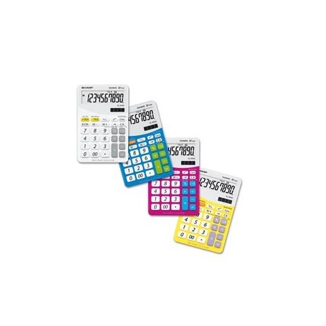 CALCOLATRICE EL M332B 10 CIFRE DA TAVOLO SHARP COLORE ROSA