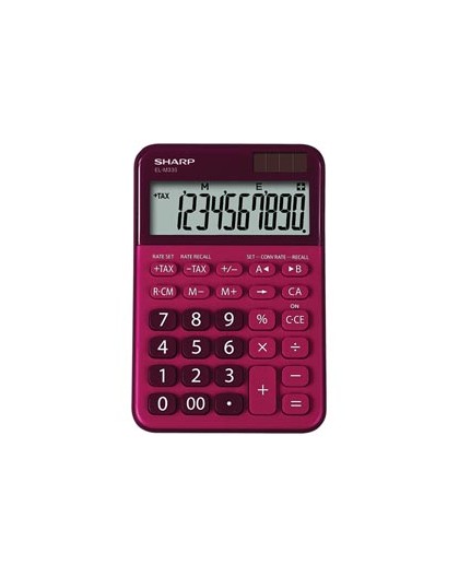 Calcolatrice da tavolo, EL M335 10 cifre, colore rosso
