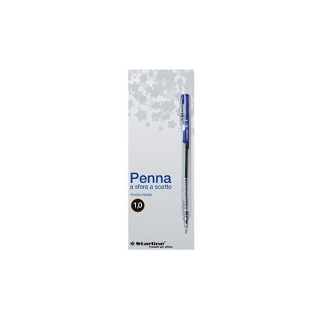 SCATOLA 20 PENNE SFERA SCATTO BLU 1.0mm STARLINE